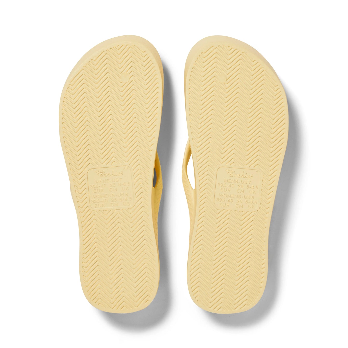 Arch Support Flip Flops – Classic – Lemon