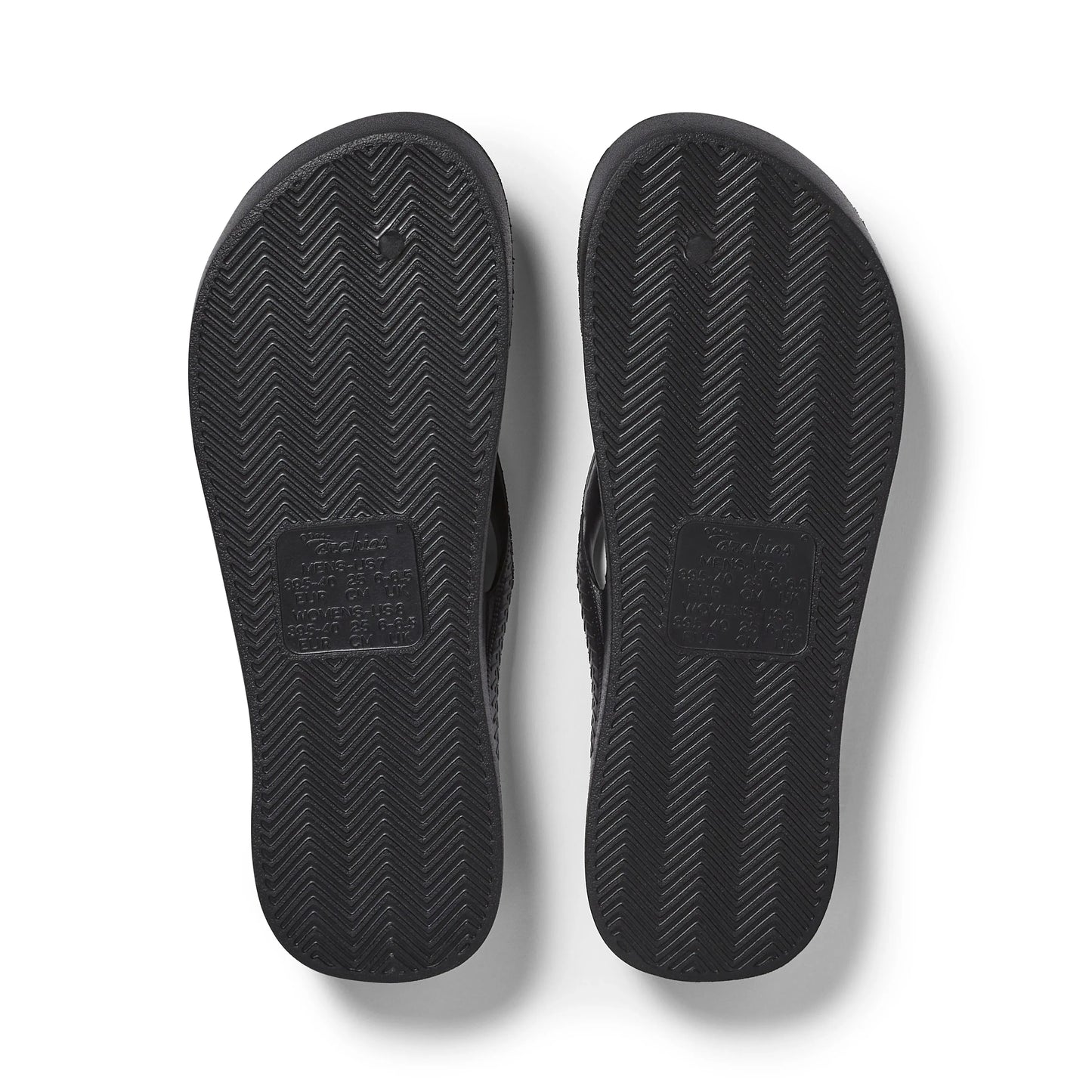 Arch Support Flip Flops – Classic – Black