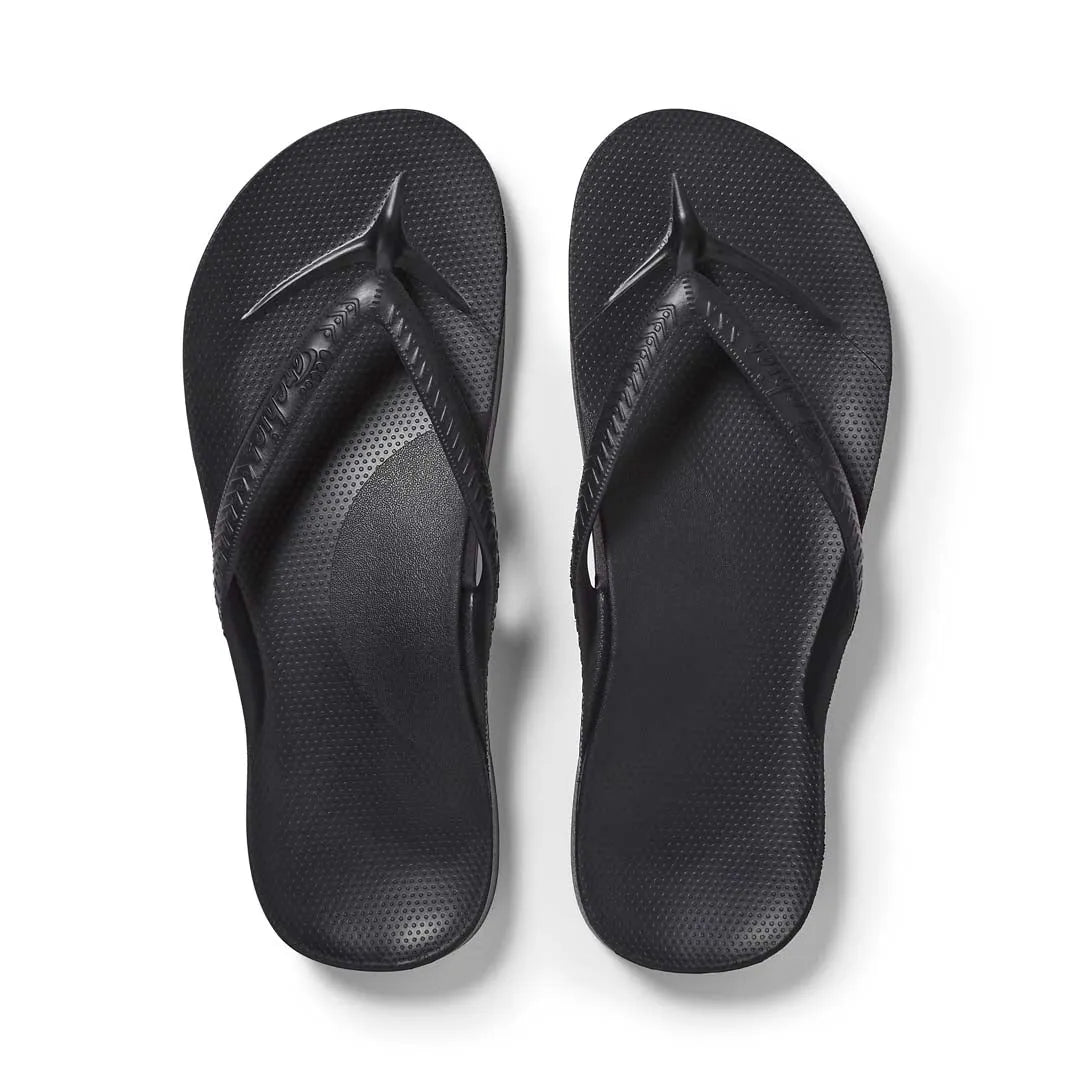 Kids – Arch Support Flip Flops – Black