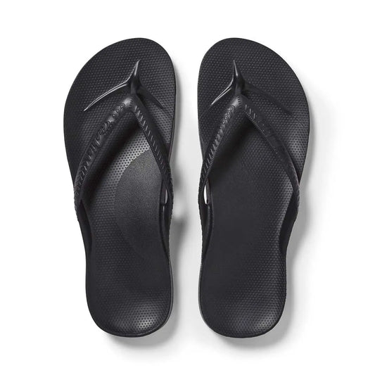 Kids – Arch Support Flip Flops – Black