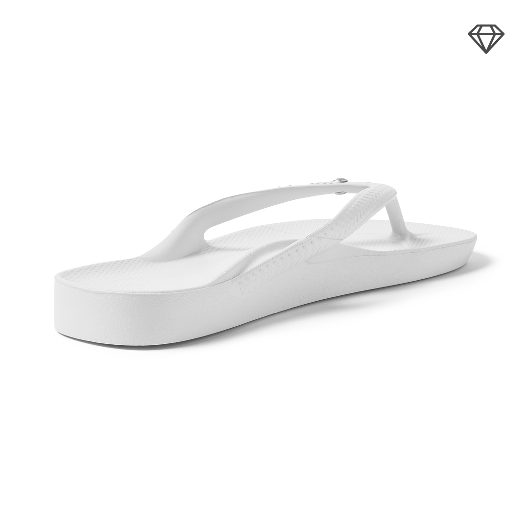 Arch Support Flip Flops – Classic – Crystal White