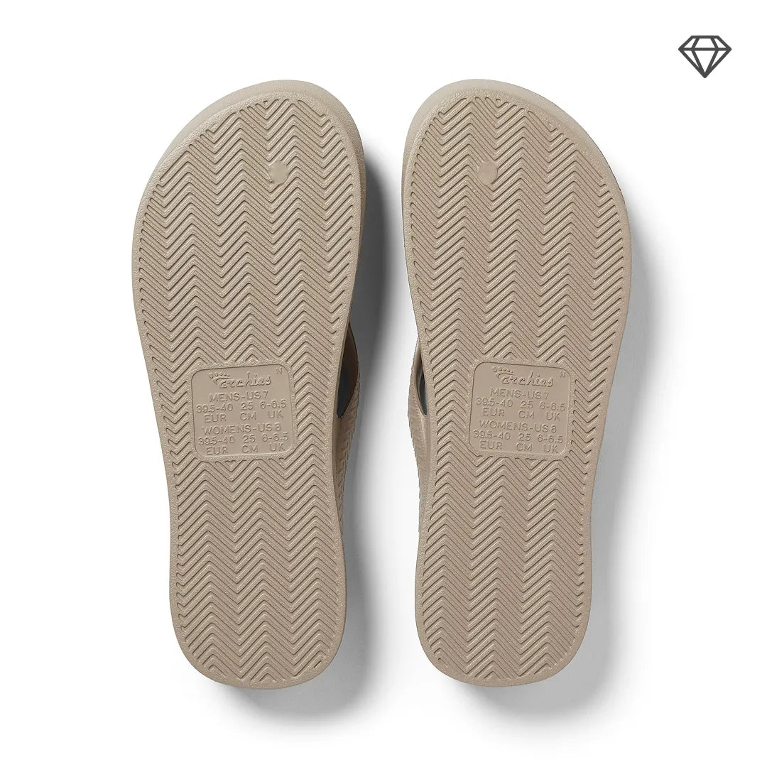 Arch Support Flip Flops – Classic – Crystal Taupe