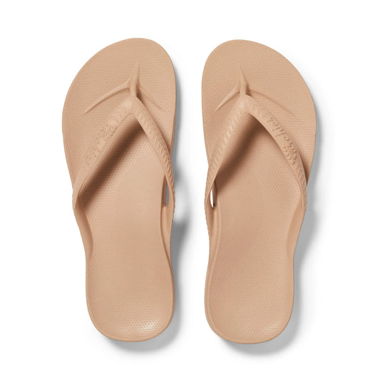 Arch Support Flip Flops – Classic – Tan