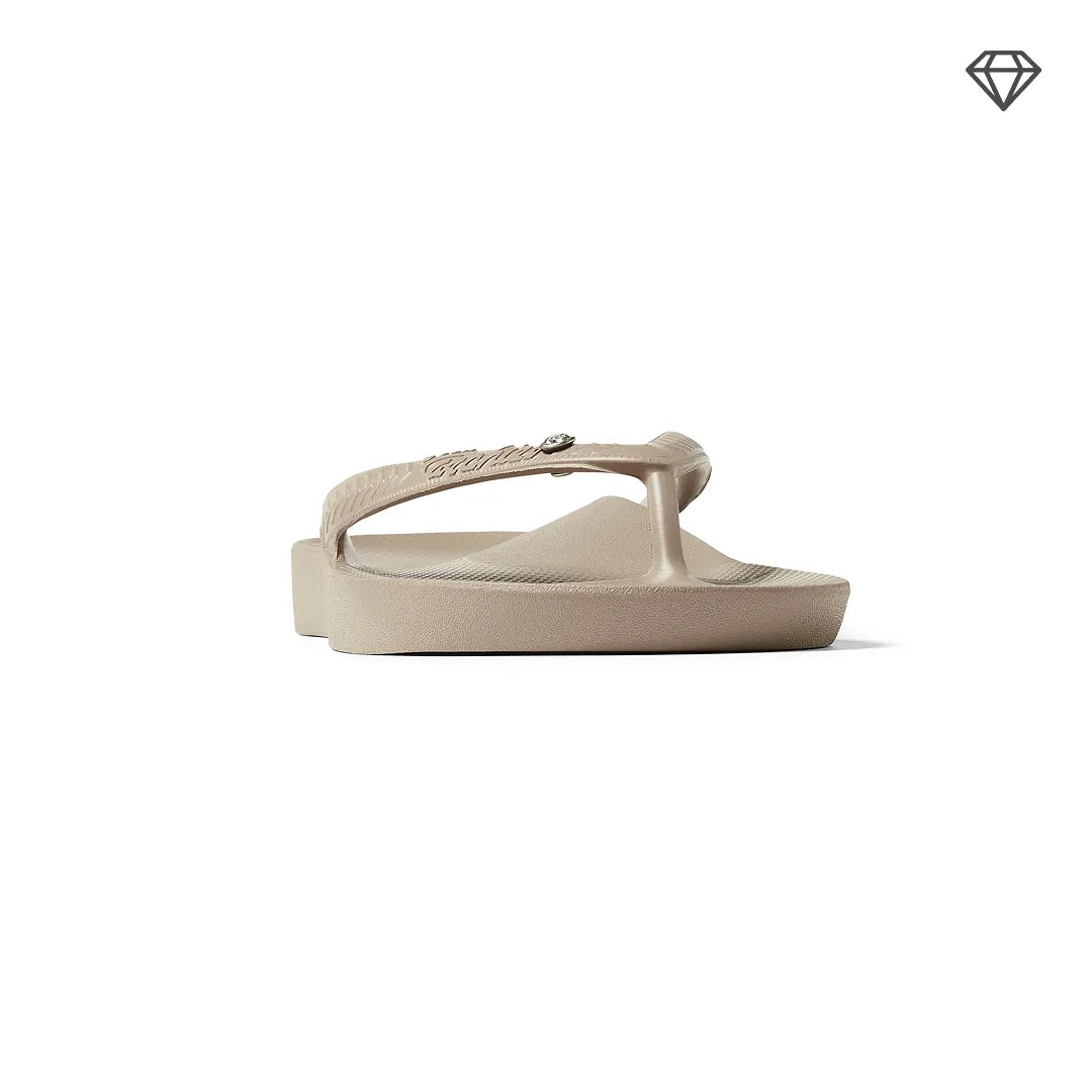 Arch Support Flip Flops – Classic – Crystal Taupe