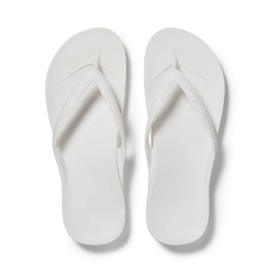 Arch Support Flip Flops – Classic – White