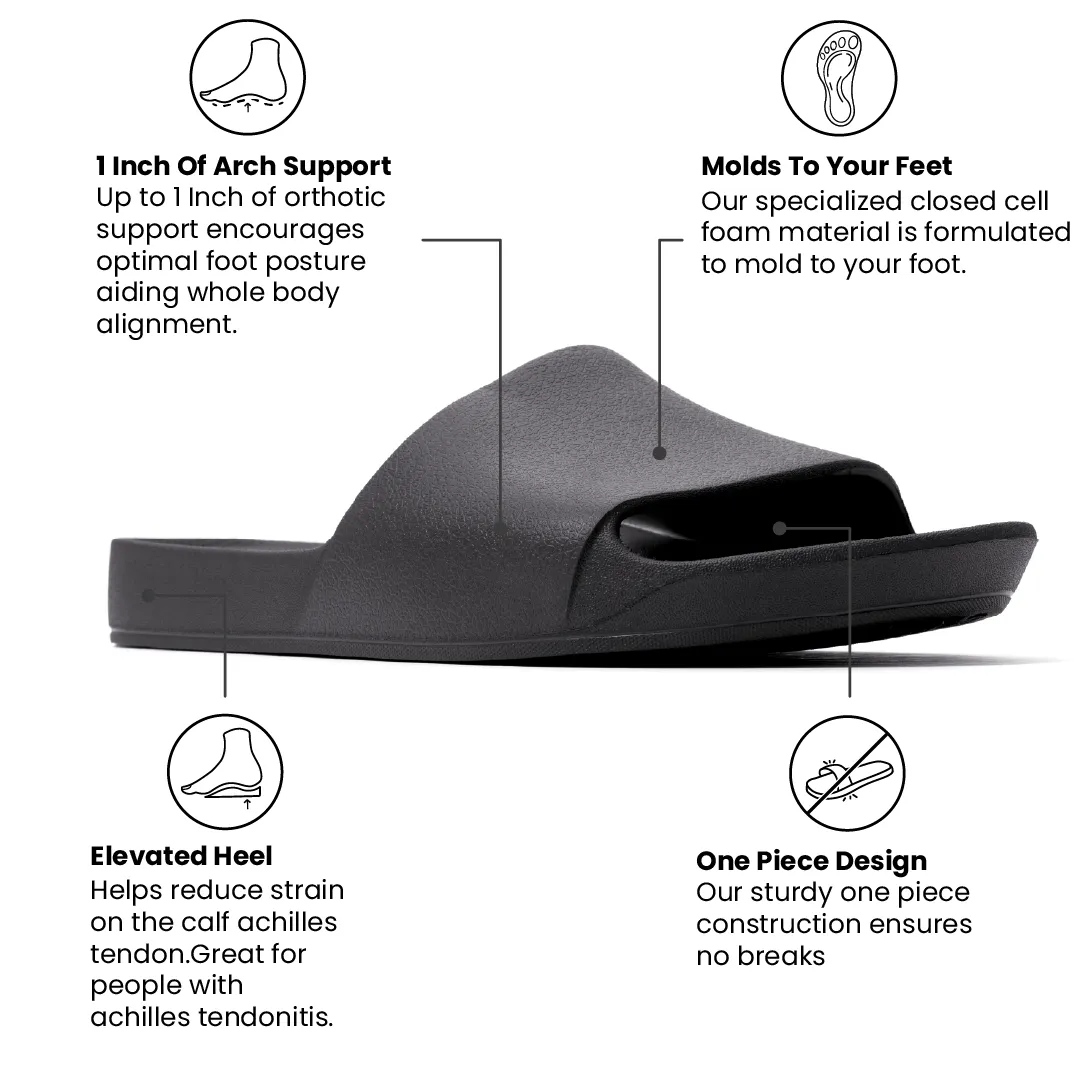 Arch Support Slides – Classic – Black